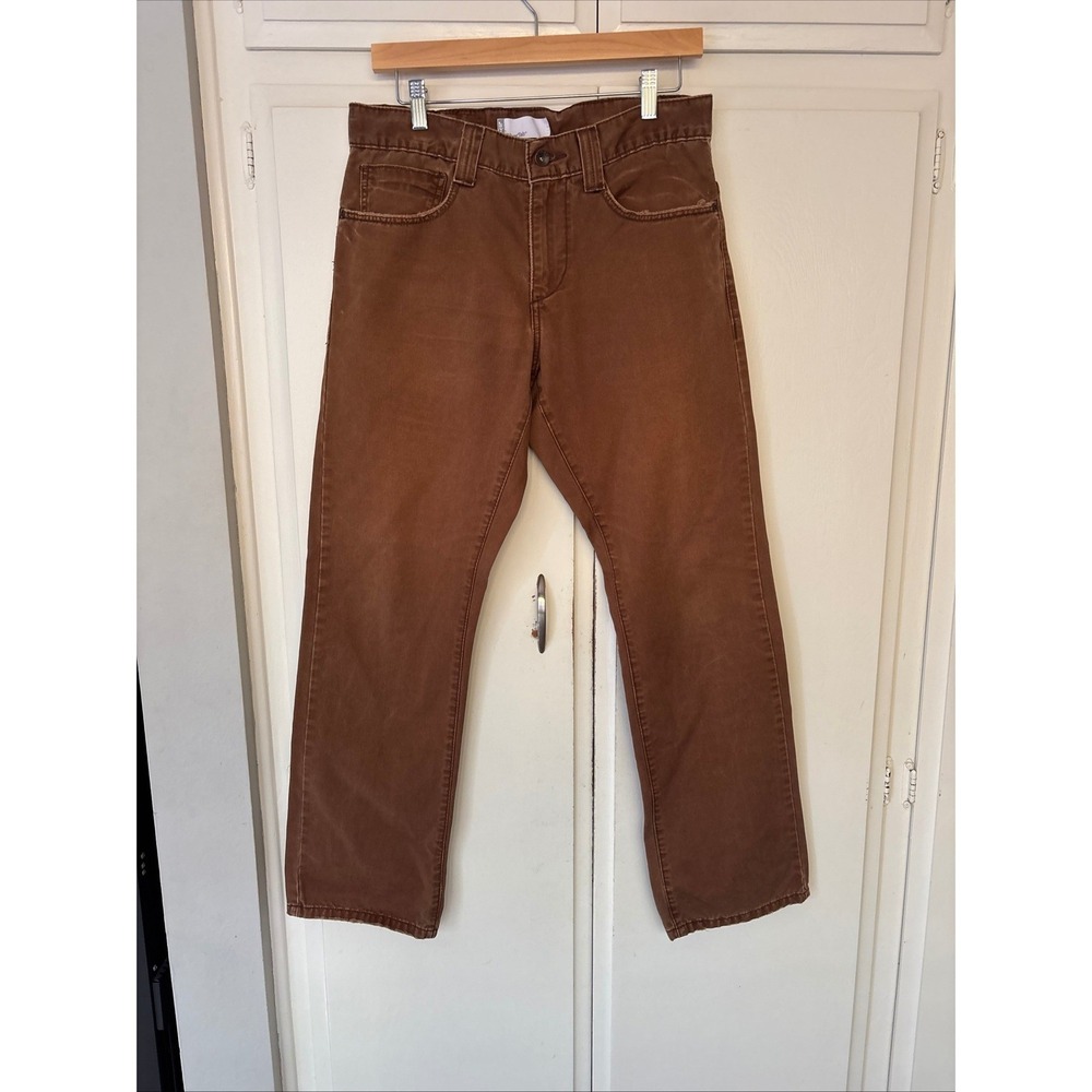 Levis Brown Straight Leg Denim Jeans Tobacco Workwear Pants Mens 29 Inseam
